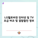 LG헬로비전 인터넷 및 TV 요금 비교 및 결합할인 정보