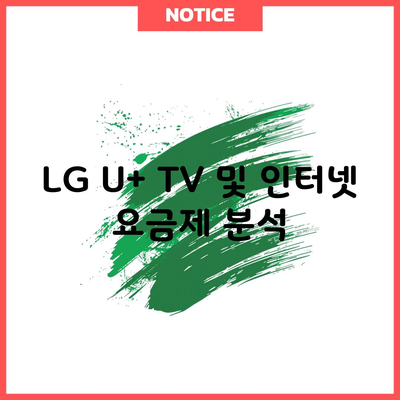 LG U+ TV 및 인터넷 요금제 분석