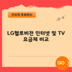 LG헬로비전 인터넷 및 TV 요금제 비교