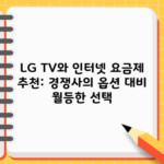 LG TV와 인터넷 요금제 추천: 경쟁사의 옵션 대비 월등한 선택