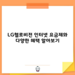 LG헬로비전 인터넷 요금제와 다양한 혜택 알아보기