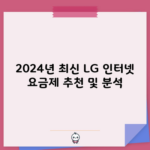 2024년 최신 LG 인터넷 요금제 추천 및 분석