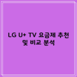 LG U+ TV 요금제 추천 및 비교 분석