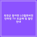 옥천군 동이면 LG헬로비전 인터넷 TV 요금제 및 할인 안내