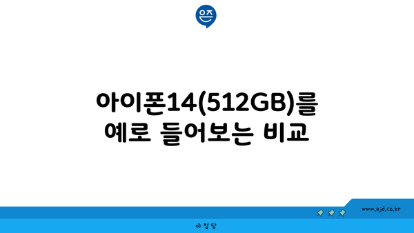 아이폰14(512GB)를 예로 들어보는 비교