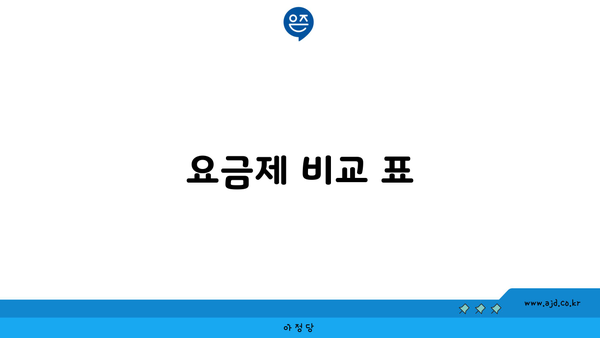 요금제 비교 표