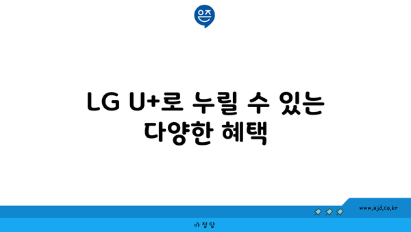 LG U+로 누릴 수 있는 다양한 혜택