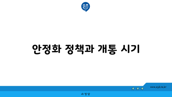 안정화 정책과 개통 시기