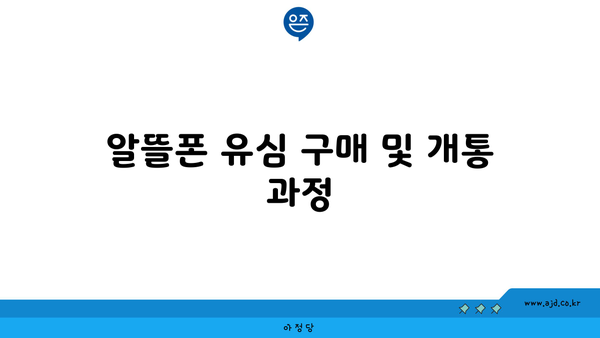 알뜰폰 유심 구매 및 개통 과정