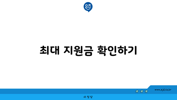 최대 지원금 확인하기