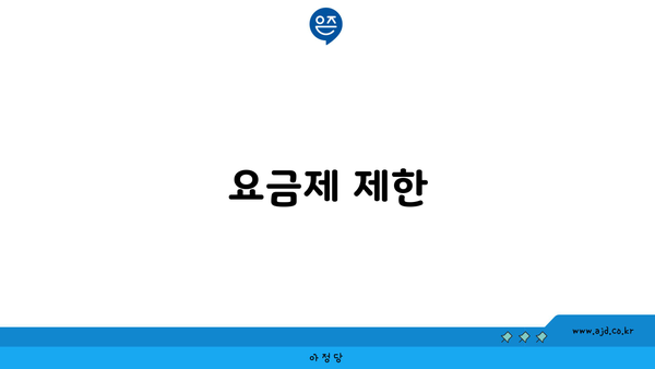 요금제 제한