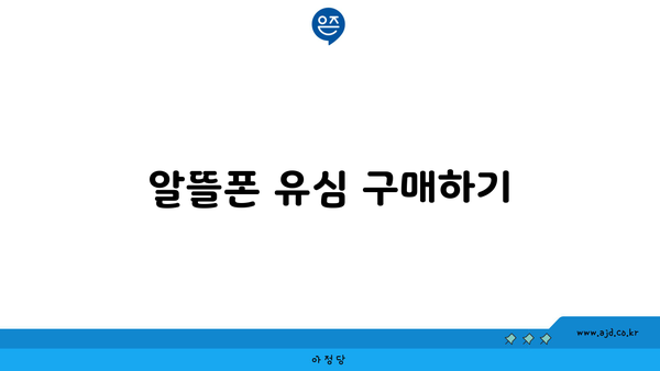 알뜰폰 유심 구매하기