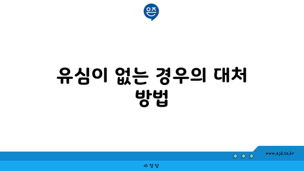 유심이 없는 경우의 대처 방법