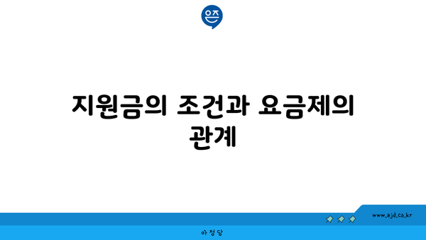 지원금의 조건과 요금제의 관계