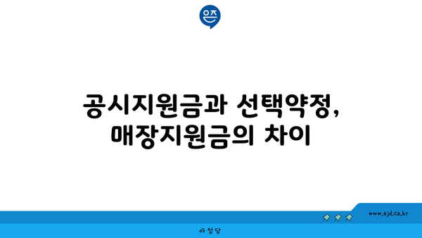 공시지원금과 선택약정, 매장지원금의 차이