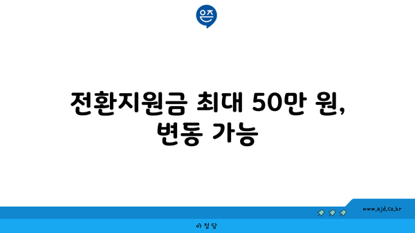 전환지원금 최대 50만 원, 변동 가능