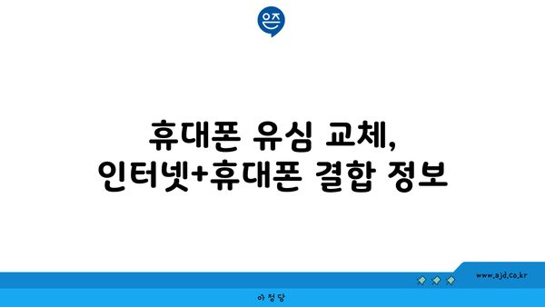 휴대폰 유심 교체, 인터넷+휴대폰 결합 정보