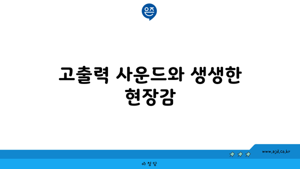 고출력 사운드와 생생한 현장감