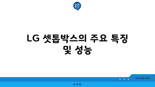 LG 셋톱박스의 주요 특징 및 성능