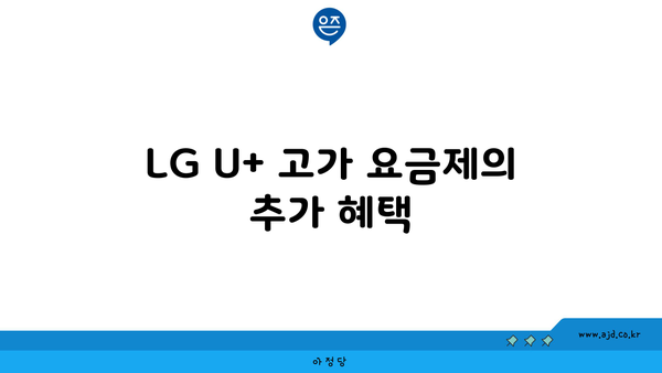 LG U+ 고가 요금제의 추가 혜택