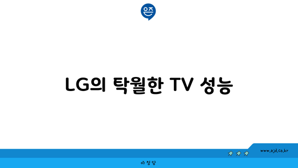 LG의 탁월한 TV 성능