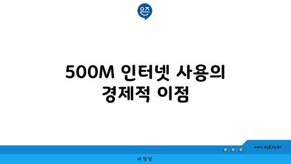 500M 인터넷 사용의 경제적 이점