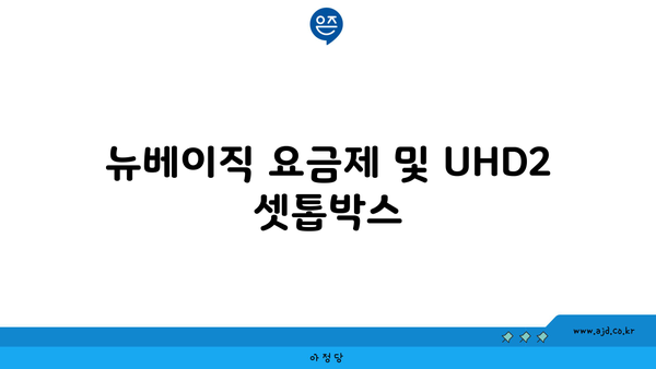 뉴베이직 요금제 및 UHD2 셋톱박스