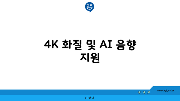 4K 화질 및 AI 음향 지원