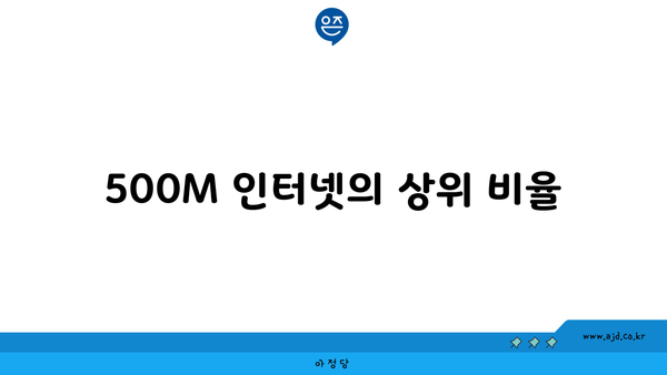 500M 인터넷의 상위 비율