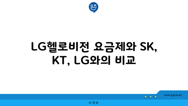 LG헬로비전 요금제와 SK, KT, LG와의 비교