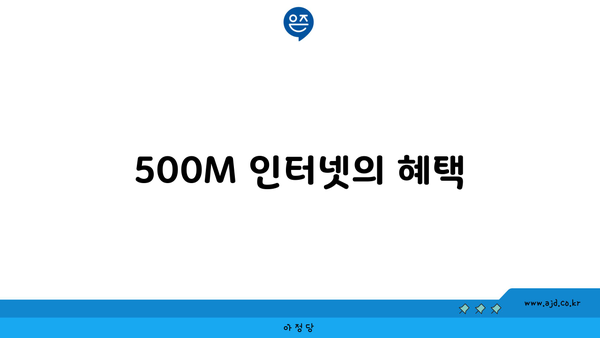 500M 인터넷의 혜택