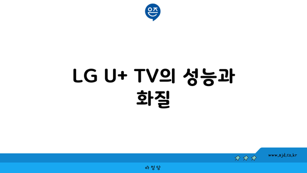 LG U+ TV의 성능과 화질