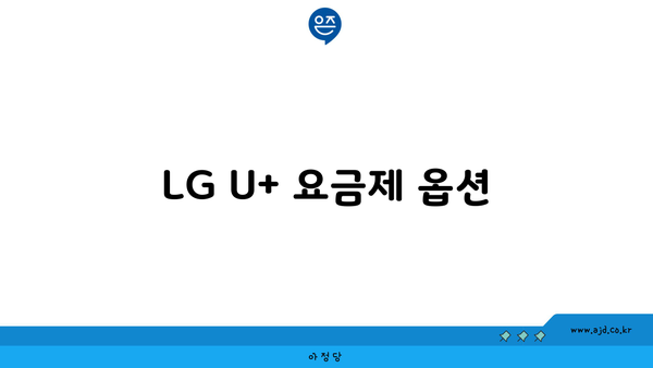 LG U+ 요금제 옵션