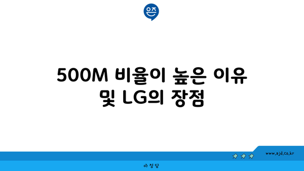 500M 비율이 높은 이유 및 LG의 장점