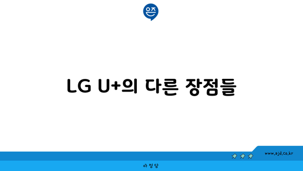 LG U+의 다른 장점들