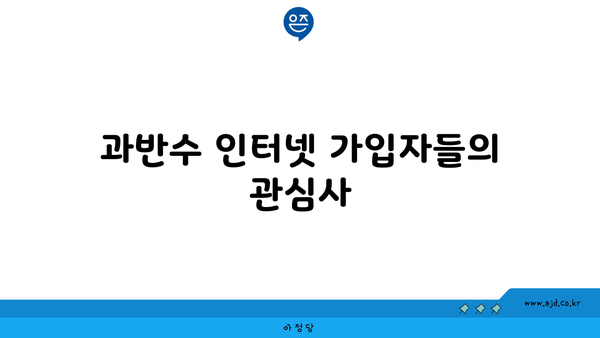 과반수 인터넷 가입자들의 관심사