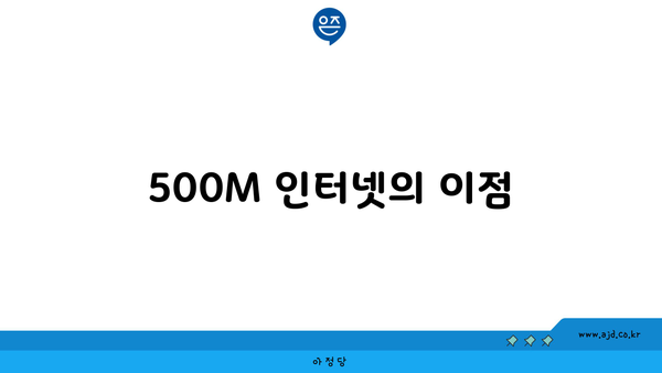 500M 인터넷의 이점