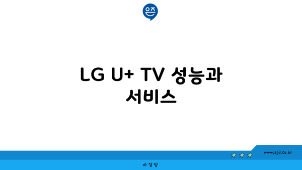 LG U+ TV 성능과 서비스