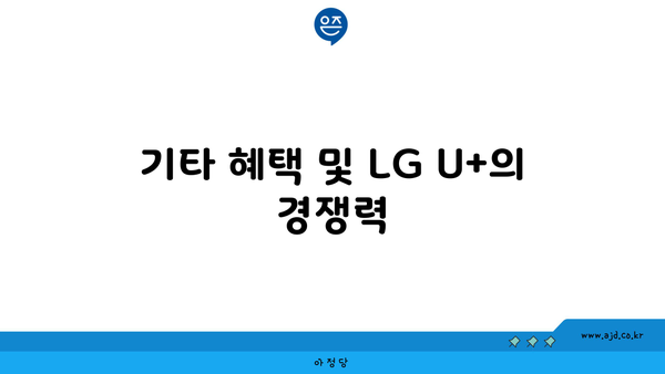 기타 혜택 및 LG U+의 경쟁력