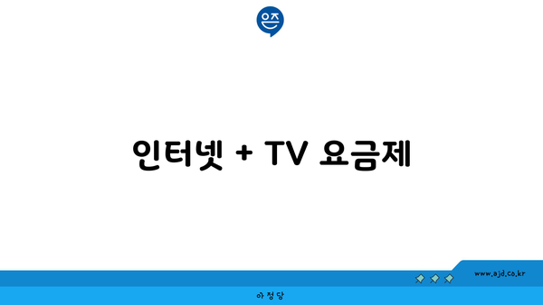 인터넷 + TV 요금제