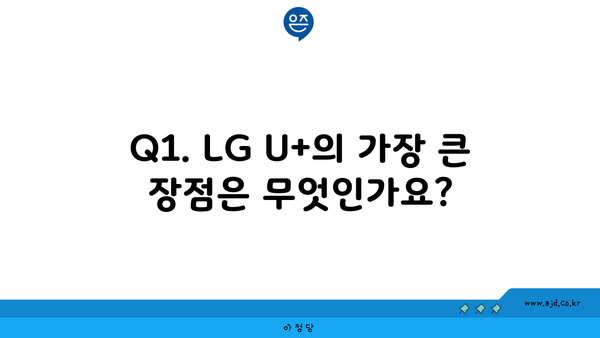 Q1. LG U+의 가장 큰 장점은 무엇인가요?