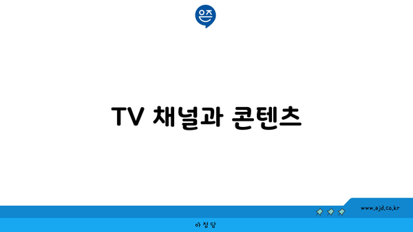 TV 채널과 콘텐츠