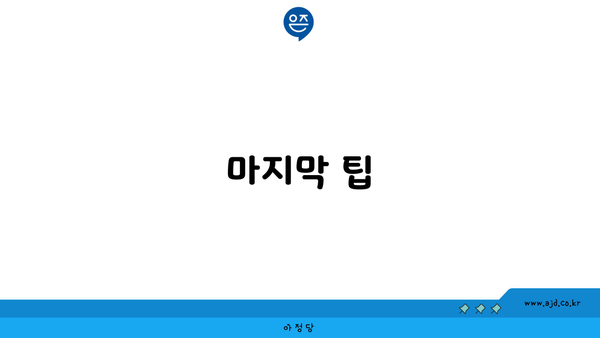 마지막 팁