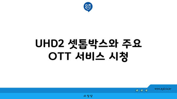 UHD2 셋톱박스와 주요 OTT 서비스 시청