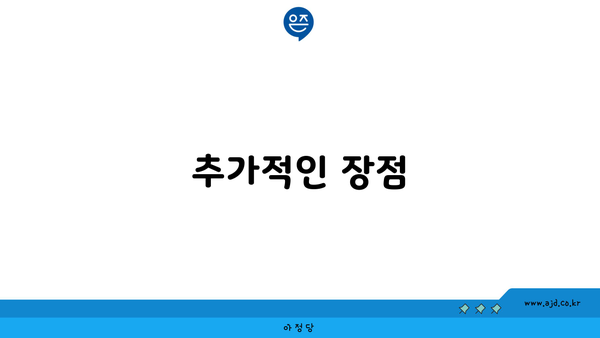 추가적인 장점