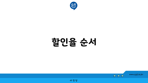 할인율 순서