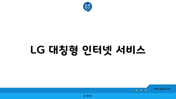 LG 대칭형 인터넷 서비스