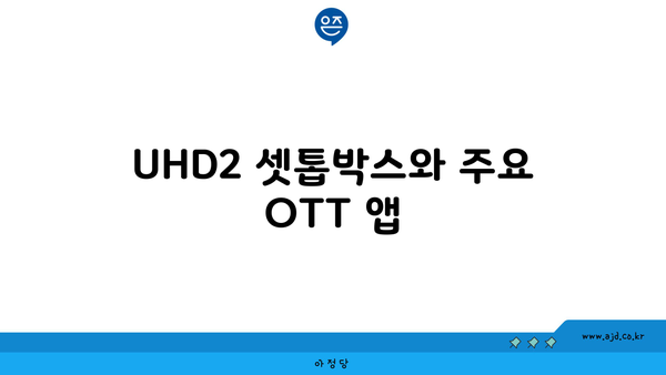 UHD2 셋톱박스와 주요 OTT 앱