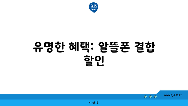 유명한 혜택: 알뜰폰 결합 할인