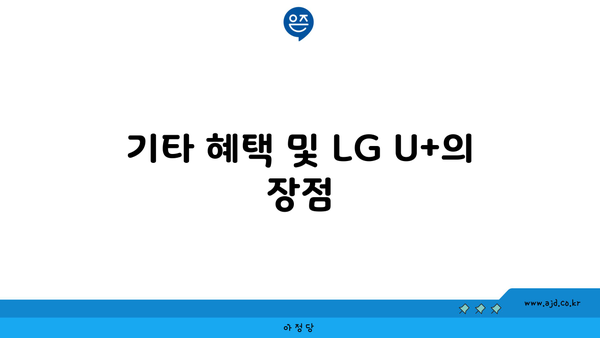 기타 혜택 및 LG U+의 장점